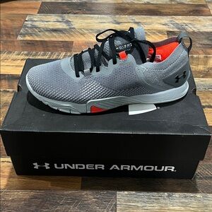 Under Armour Gray and Red Athletic Shoes